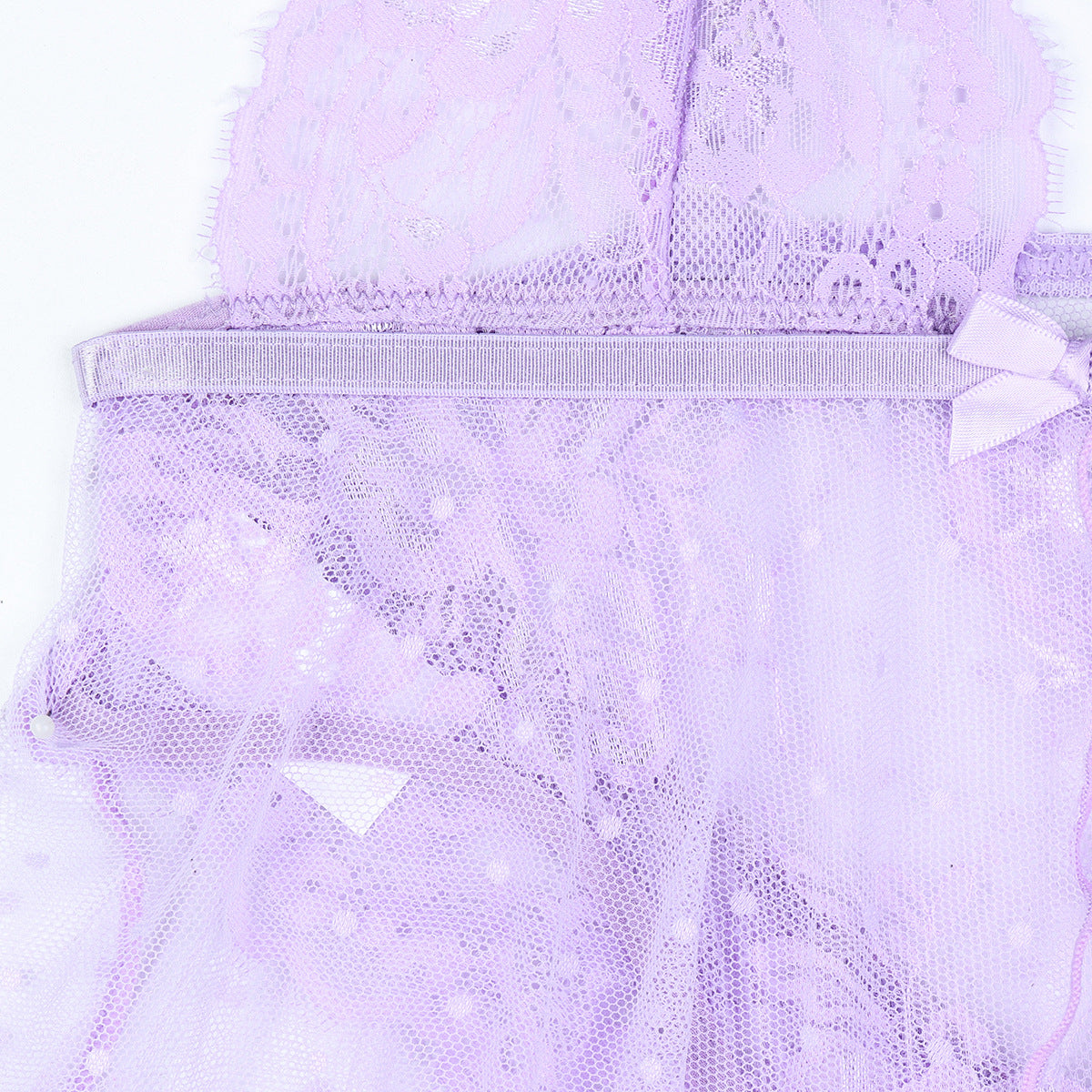 Purple lace babydoll lingerie design