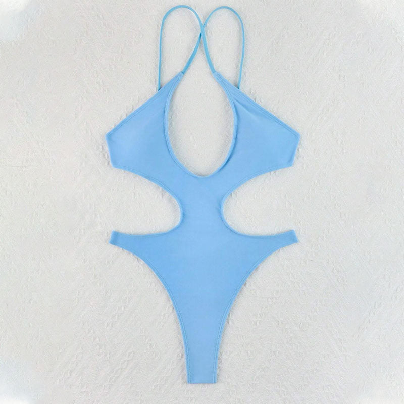 Cut-Out Monokini One-Piece Swimsuit – Sexy High Leg Backless Design