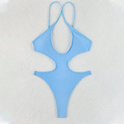 Cut-Out Monokini One-Piece Swimsuit – Sexy High Leg Backless Design