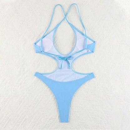 Cut-Out Monokini One-Piece Swimsuit – Sexy High Leg Backless Design
