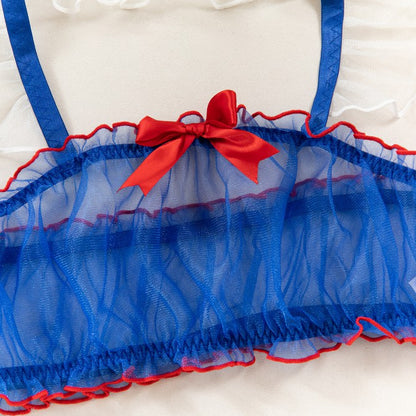 Roleplay costume dress featuring bow