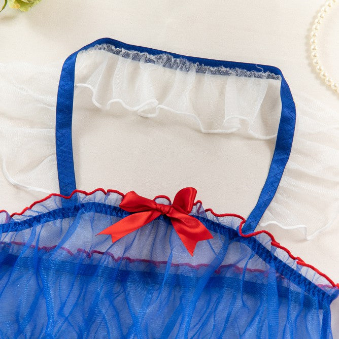 Sheer mesh costume dress for cosplay styling