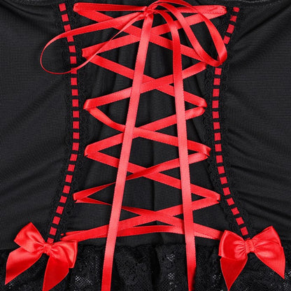 Corset lingerie set with lace details