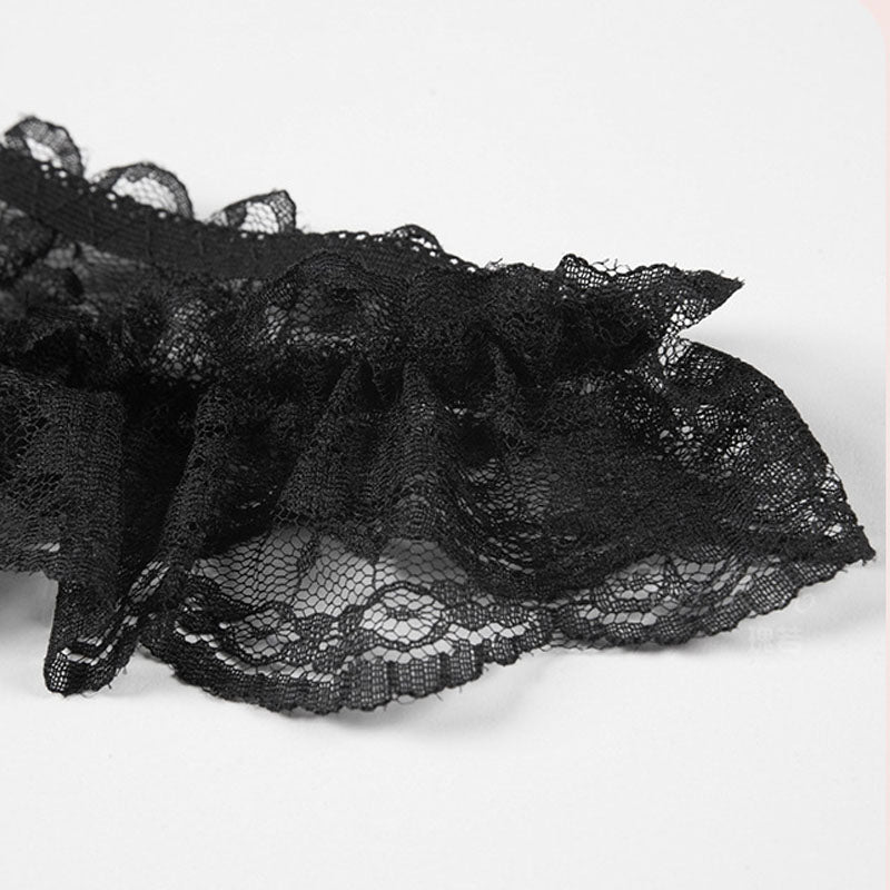 Pearl Lace Open Crotch Panties – Erotic Ruffled Thong for Women