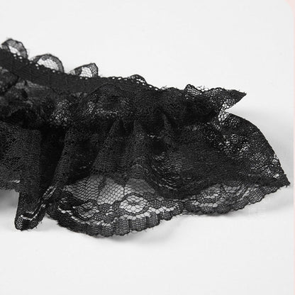 Pearl Lace Open Crotch Panties – Erotic Ruffled Thong for Women