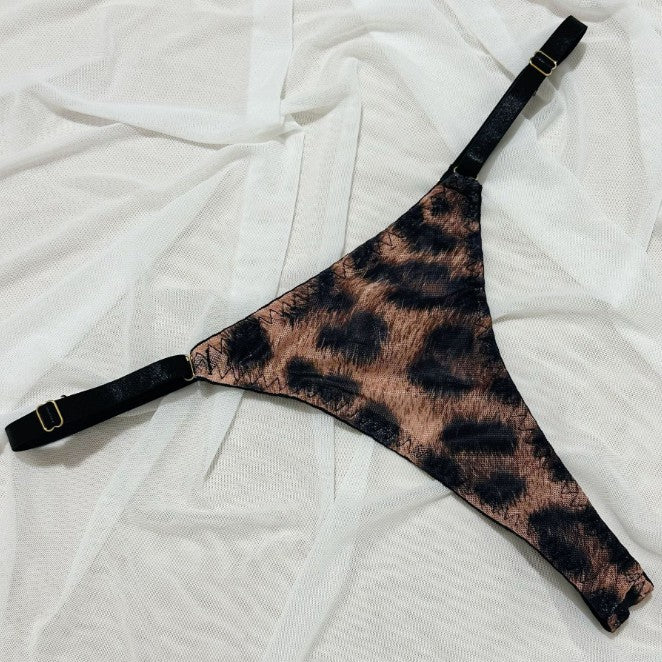 Five-piece lingerie set with harness design