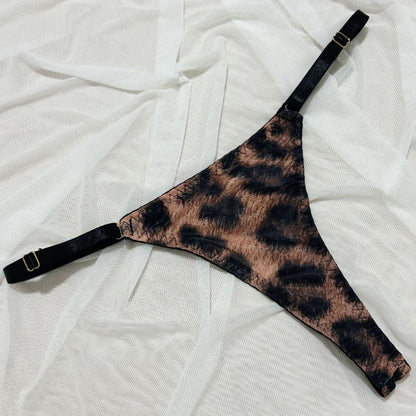 Five-piece lingerie set with harness design