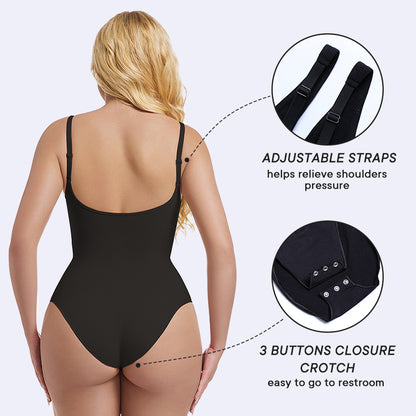 Zipper Front Backless Bodysuit | Tummy Control & Butt Lifting Shapewear