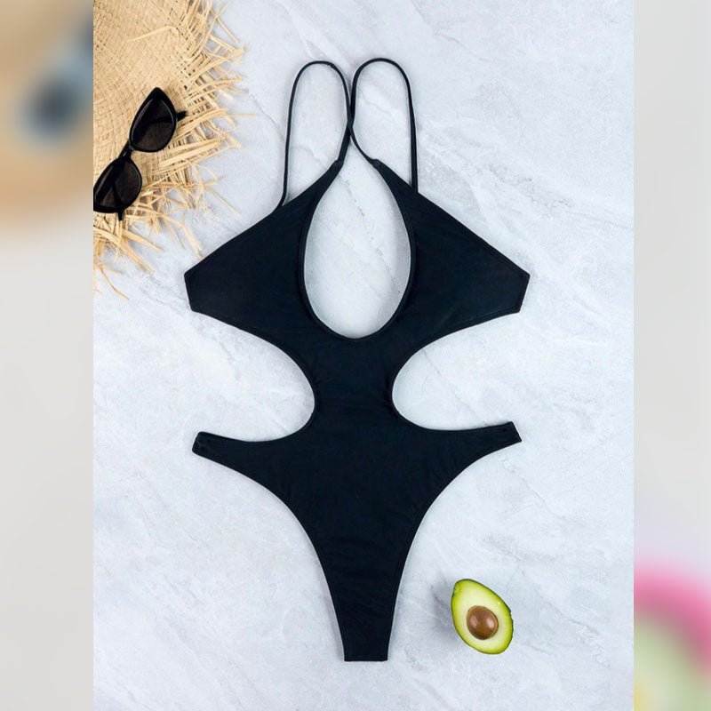 Cut-Out Monokini One-Piece Swimsuit – Sexy High Leg Backless Design