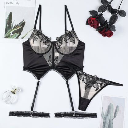 Floral bra and panty set