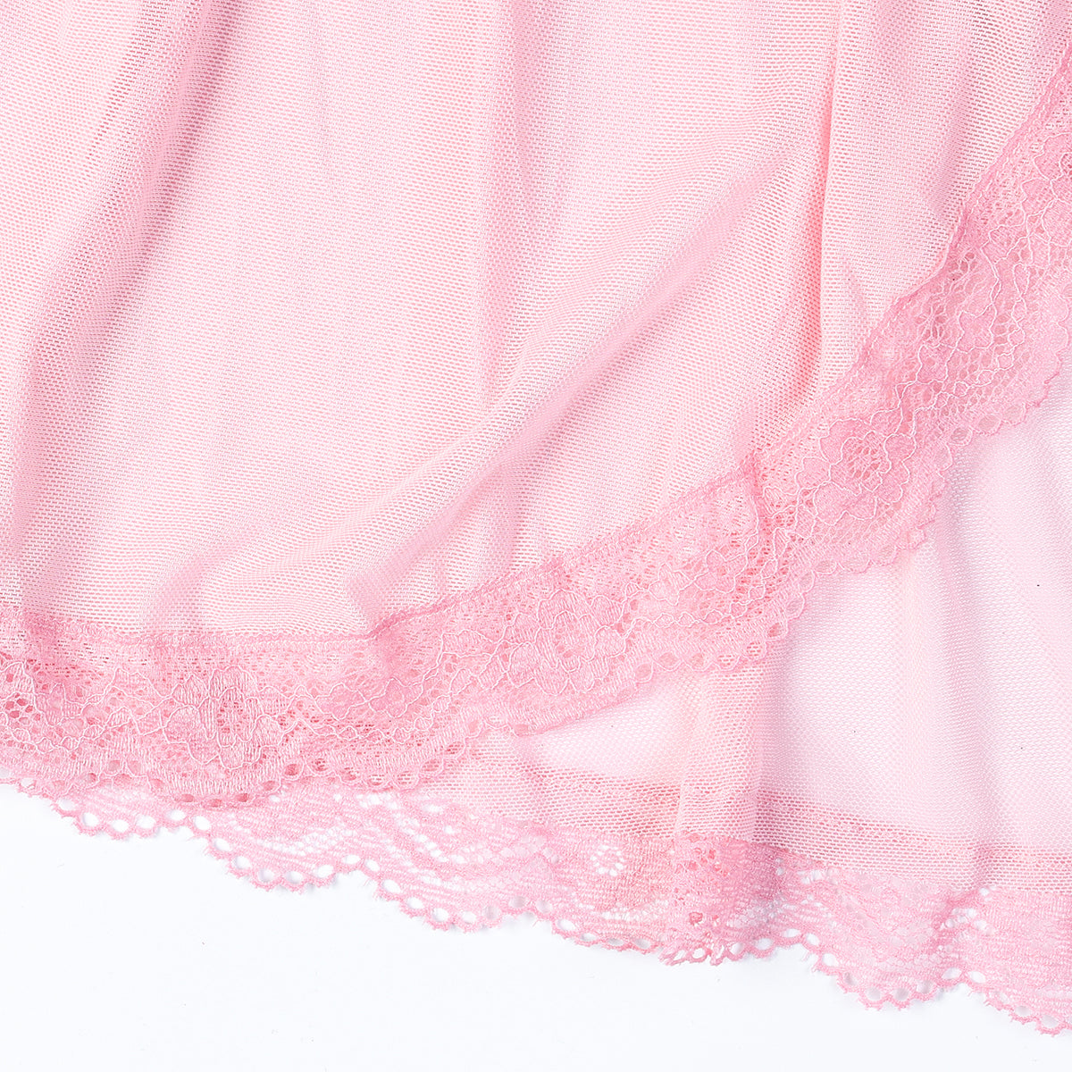 Babydoll lingerie styled with sheer mesh