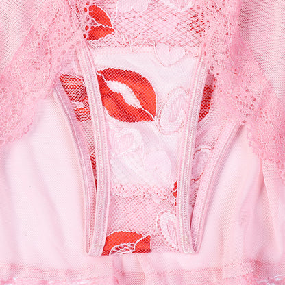 Floral babydoll lingerie design design details