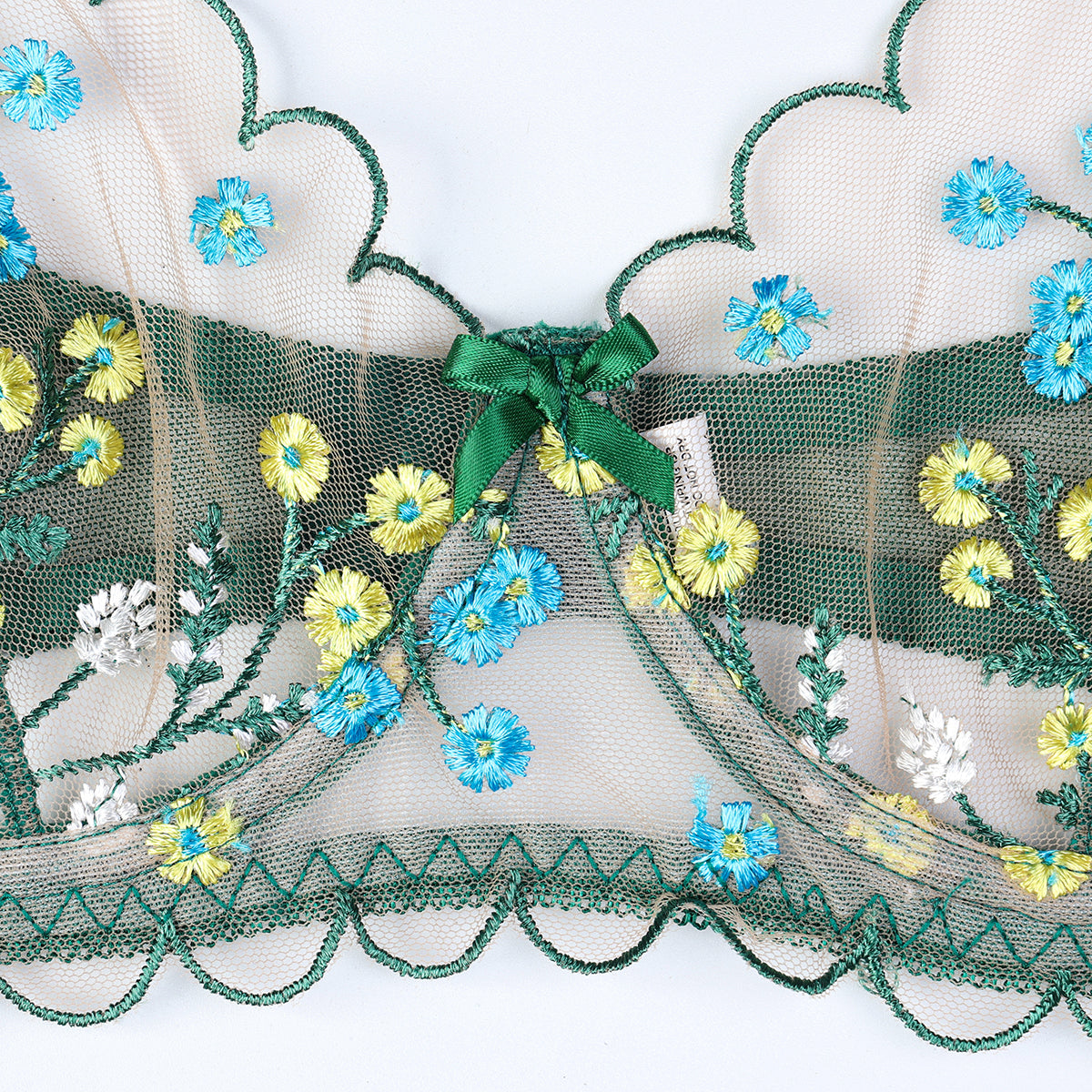 Floral design on lingerie set