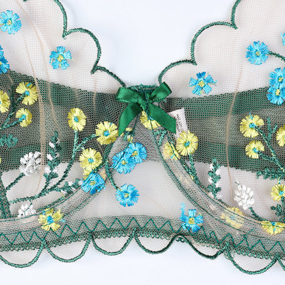 Floral design on lingerie set