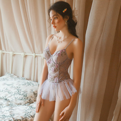 Floral plus size babydoll lingerie design