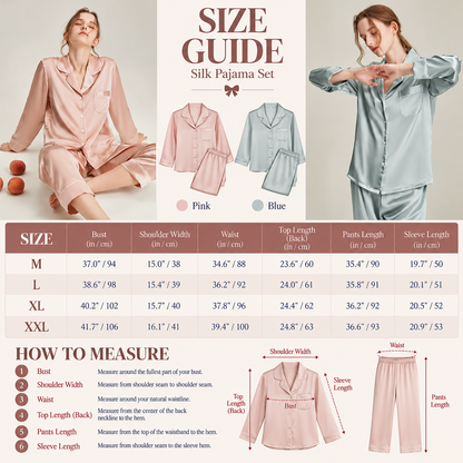 19.5 Momme Mulberry Silk Pajama Set with Contrast Piping