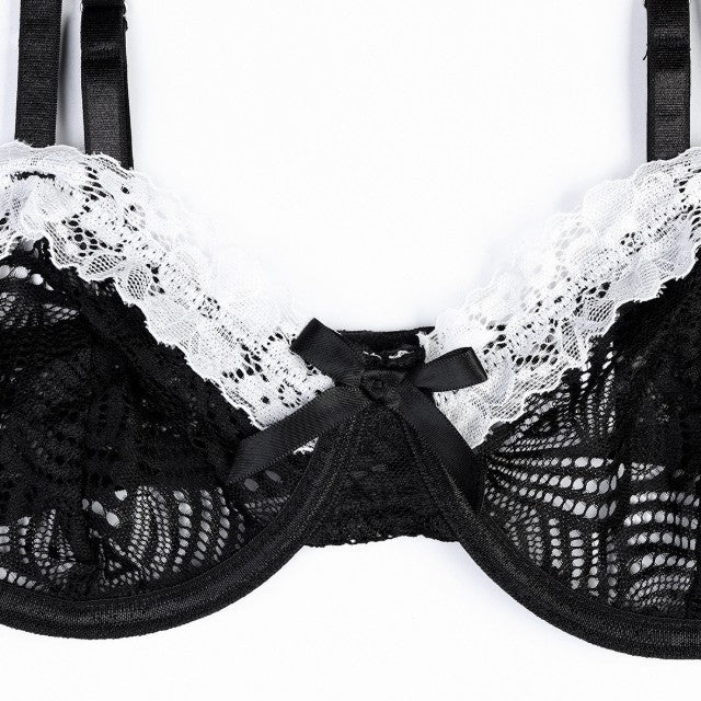 Maid roleplay lingerie set with bow details
