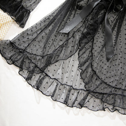 Bra and panty set with sheer mesh design