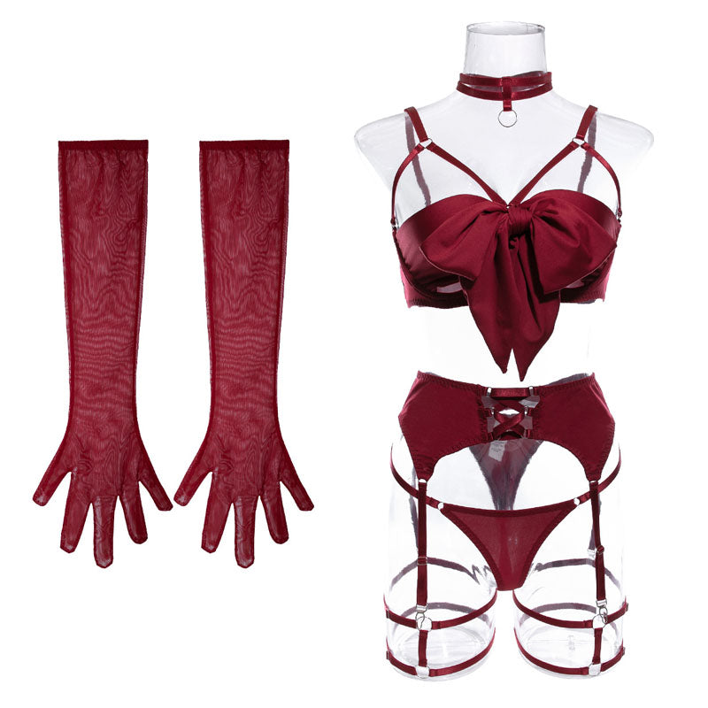 Strappy bra and panty set