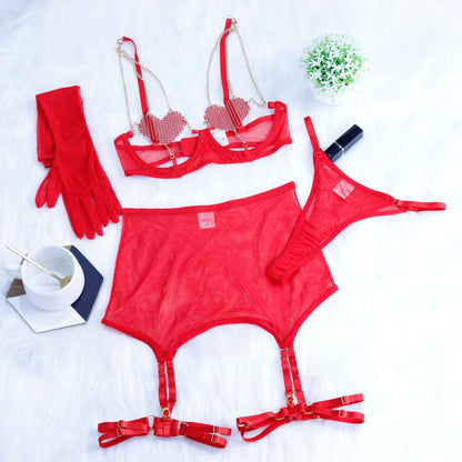 Lingerie set featuring cutout design details