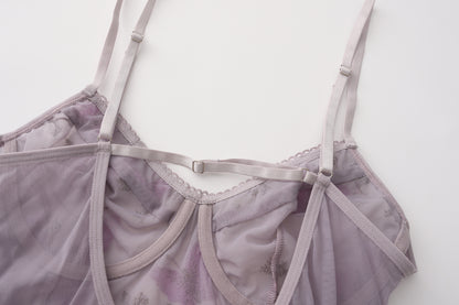 Ruffle design on plus size babydoll lingerie
