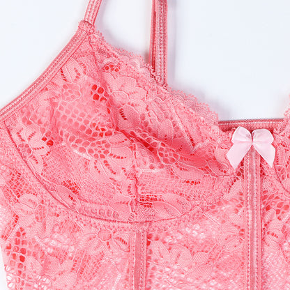 Babydoll lingerie dress with lace details