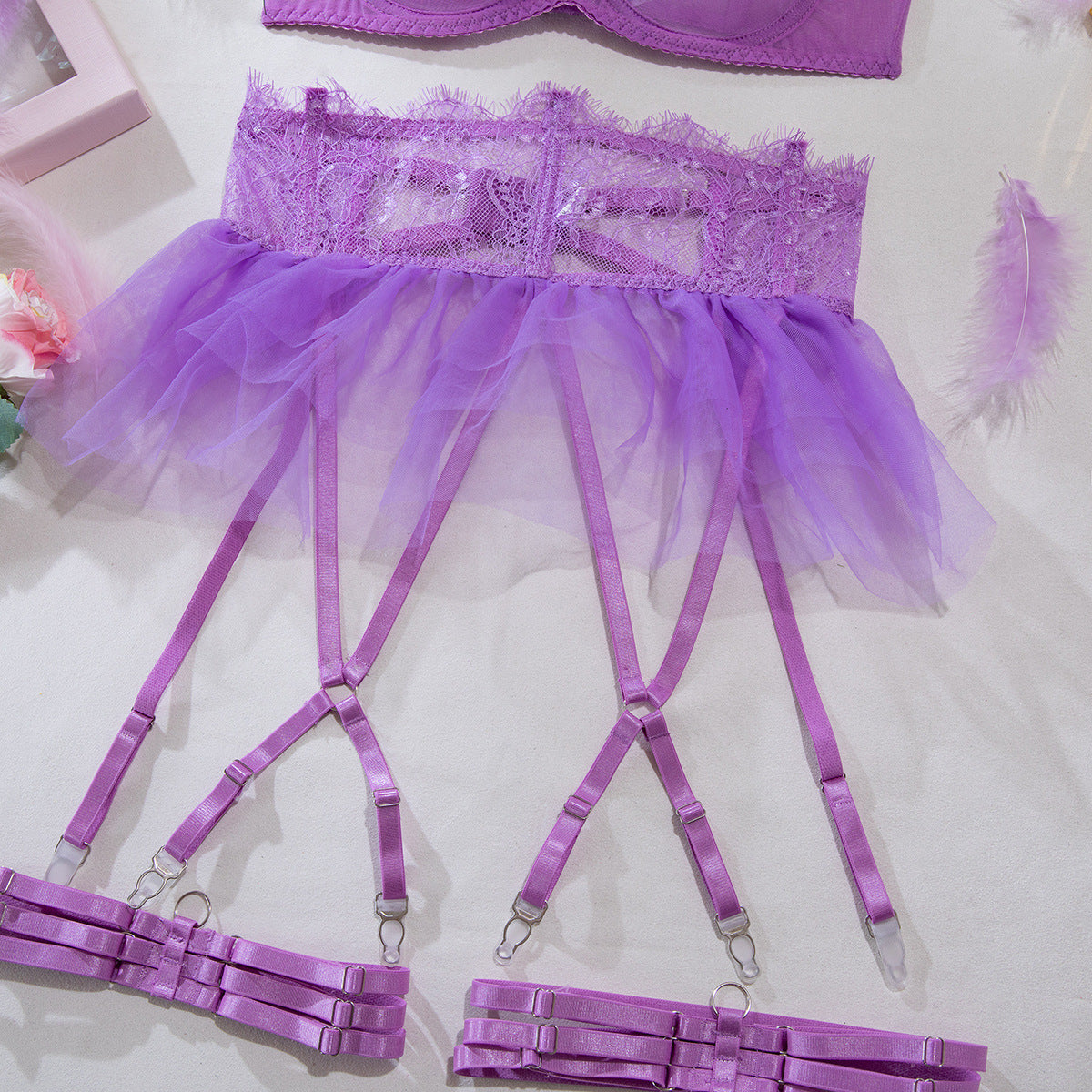 Lingerie set with lace details