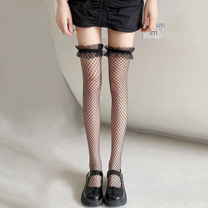 Lace Thigh-high Fishnet stockings