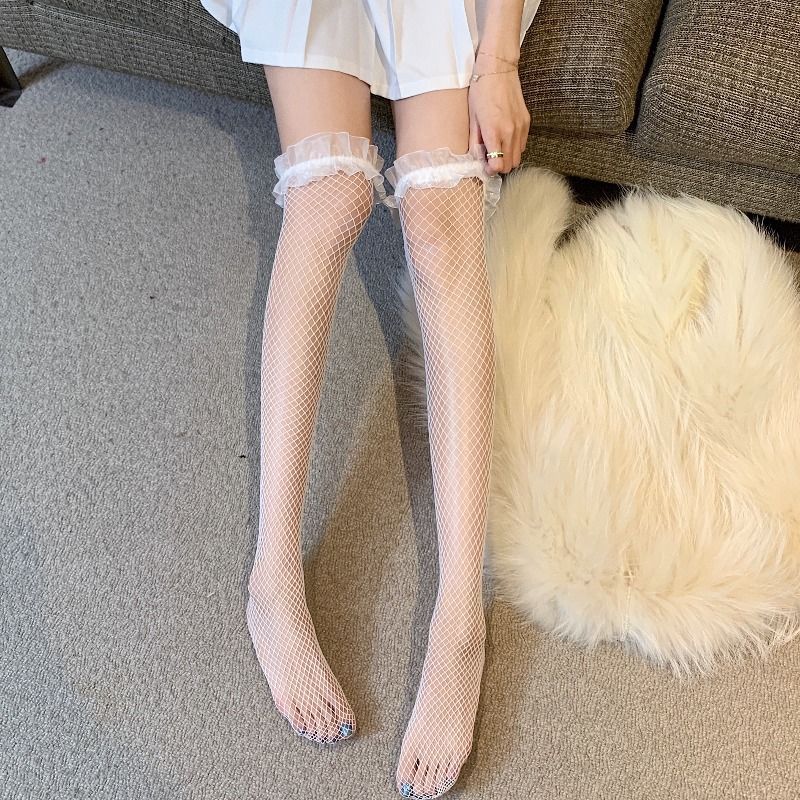 Lace Thigh-high Fishnet stockings