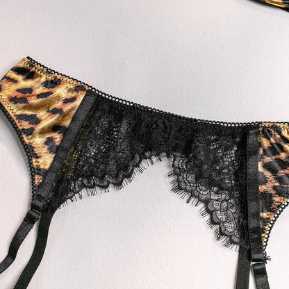 Black lace lingerie set design details
