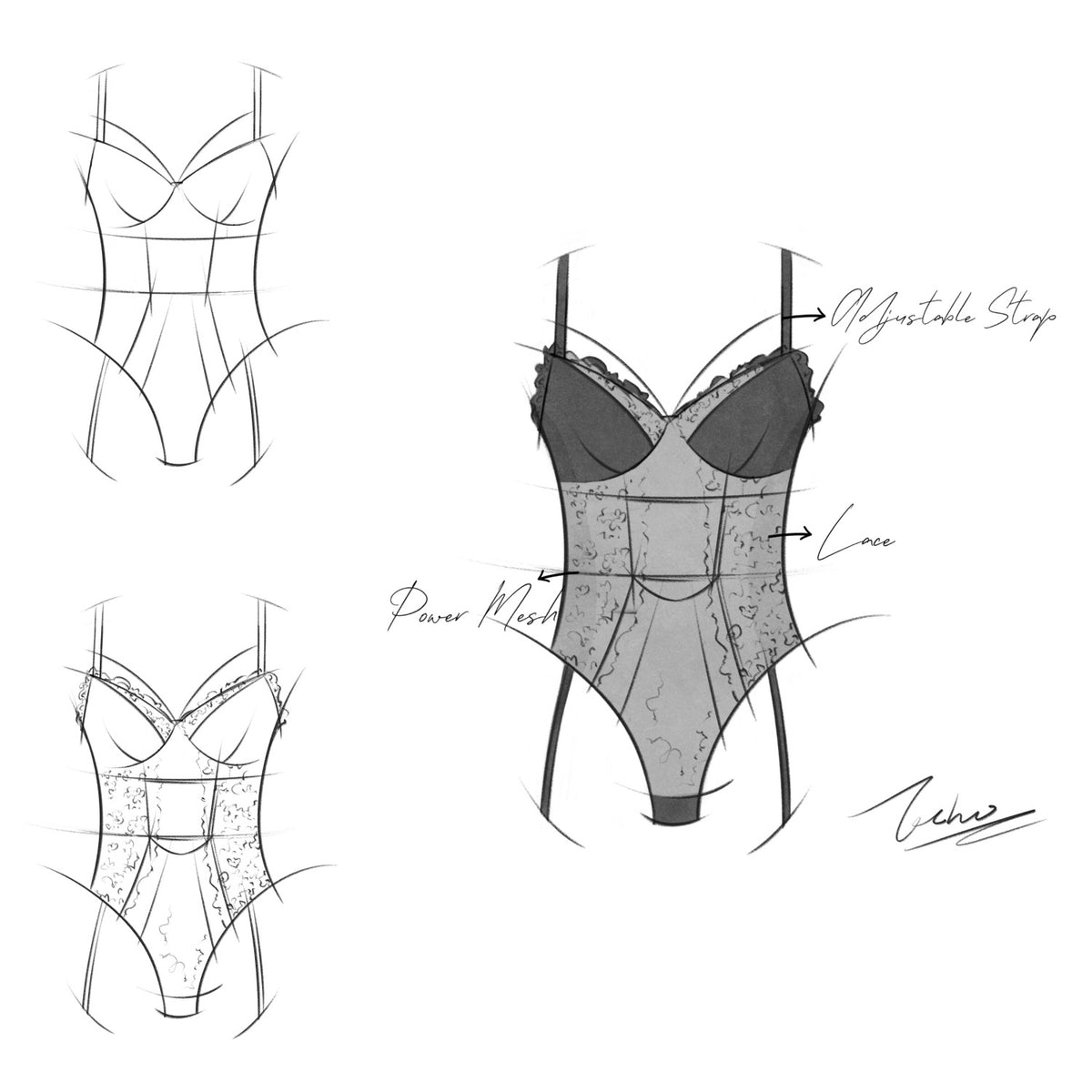 Embrace romance with Hueslife's Sexy Lace and Sheer Mesh Bodysuit, featuring garter straps for a seductive look. Perfect for adding allure and confidence to any special moment.