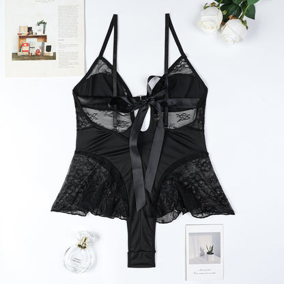 Black Lightweight Mesh Bodysuit