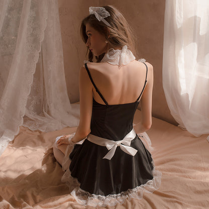 Maid roleplay costume dress with lace details