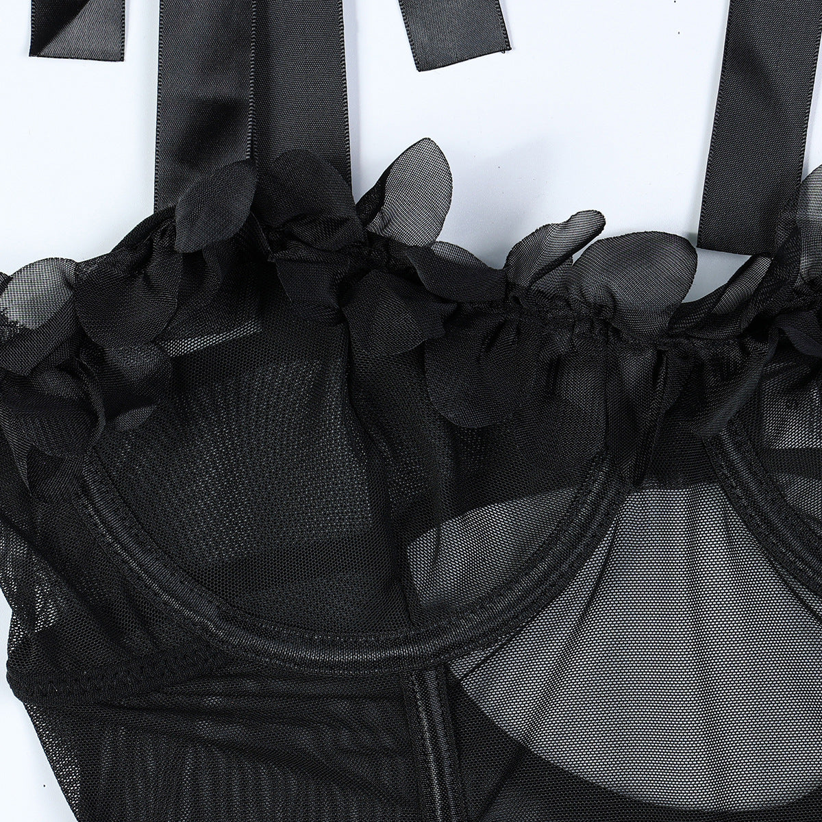 Ruffle babydoll lingerie design details