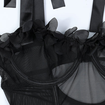 Ruffle babydoll lingerie design details