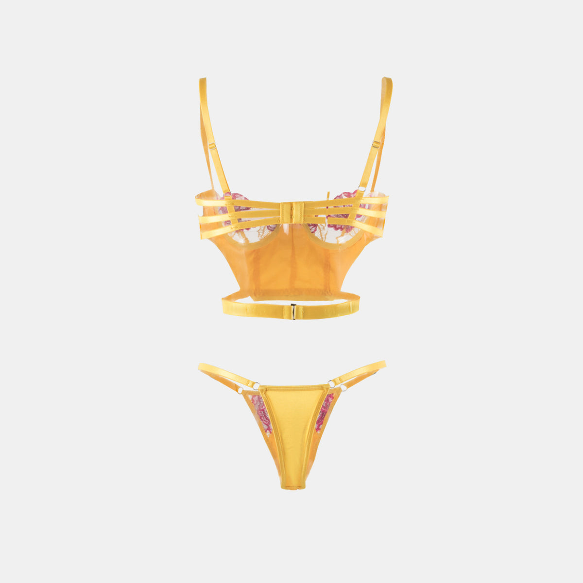 Floral lingerie set design details