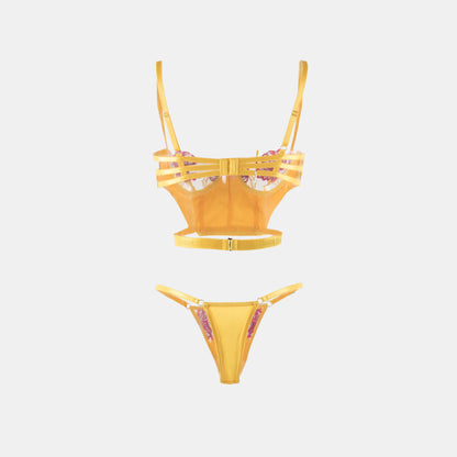 Floral lingerie set design details