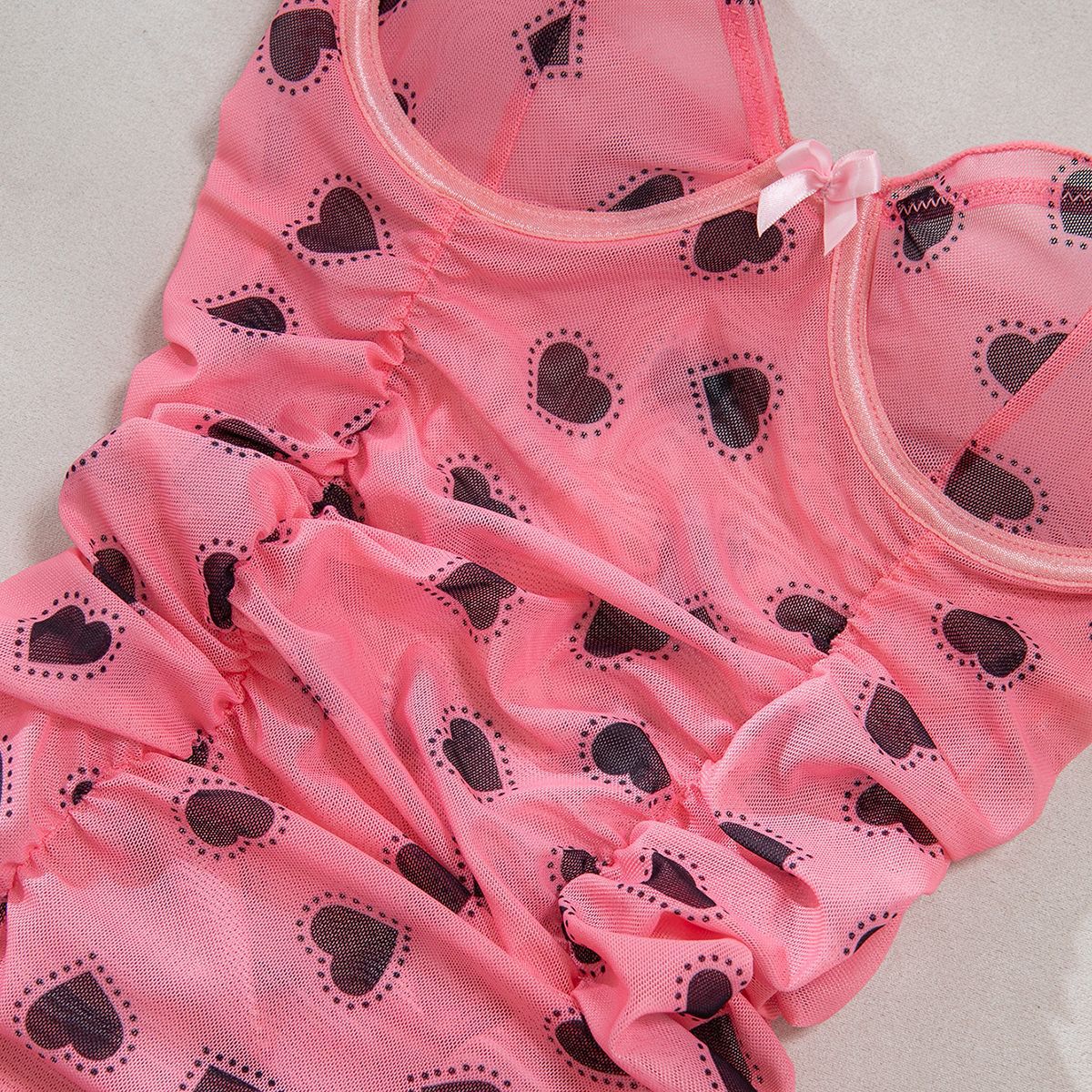 Lingerie nightdress with coordinated design