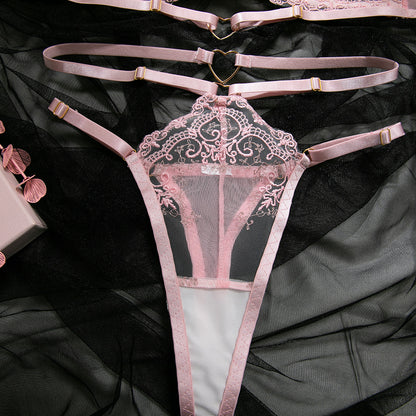 Lace design on bra and panty set