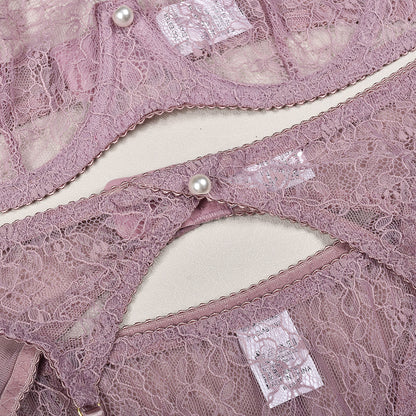 Floral lingerie set design details
