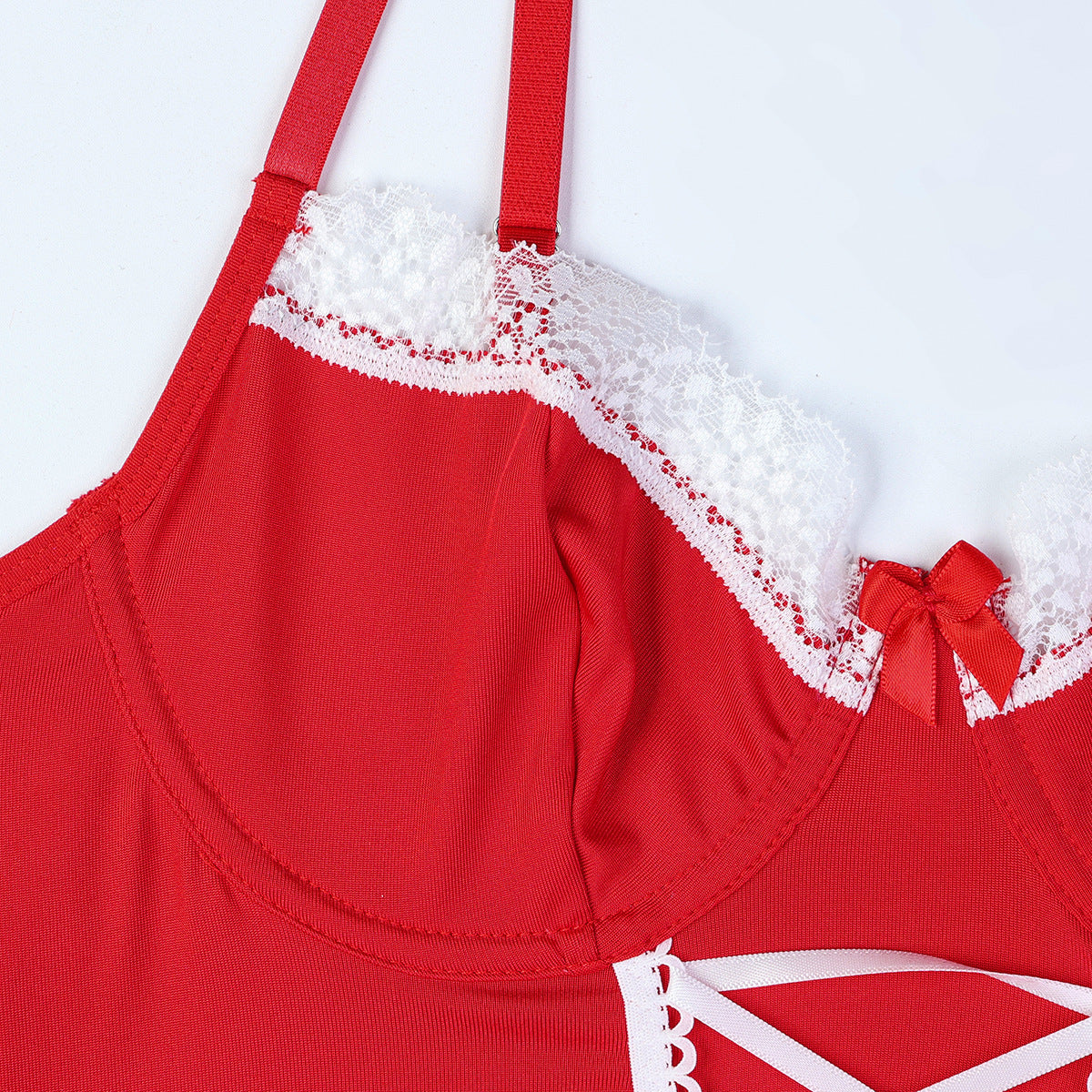 Maid roleplay lingerie set with lace details