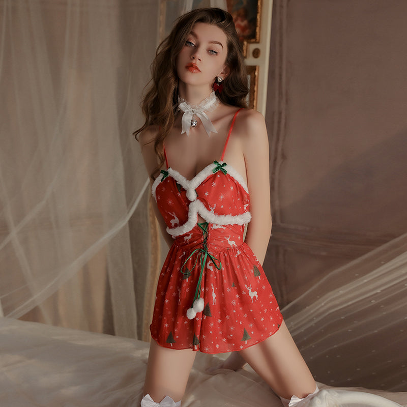 Christmas sheer mesh nightdress alternate view 8