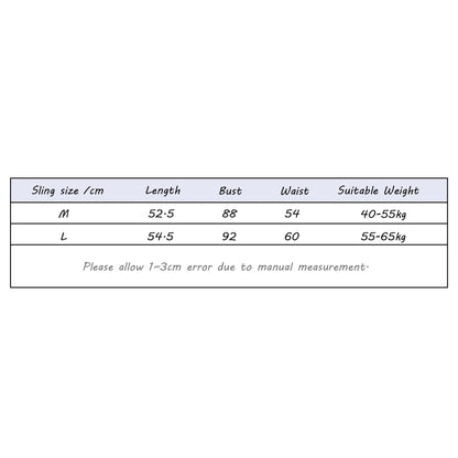 Babydoll dress size chart