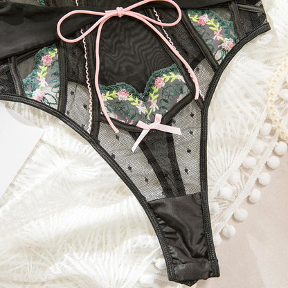 Lila Embroidered Cut-out Bodysuit | HuesLife