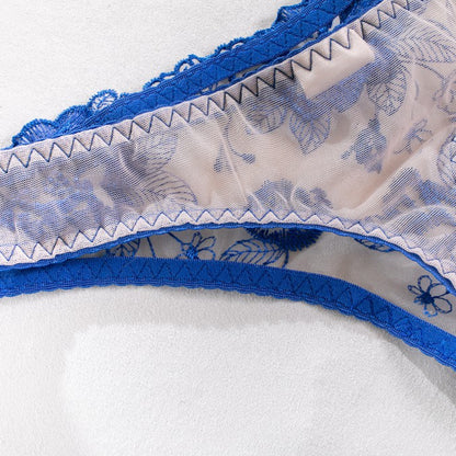 Floral design on bra and panty set