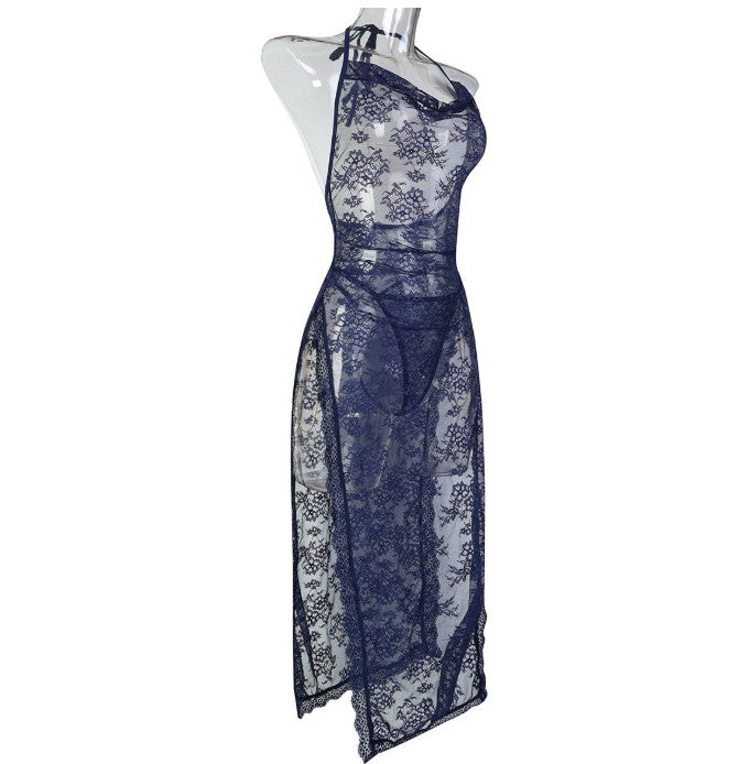 Lingerie nightdress with lace design