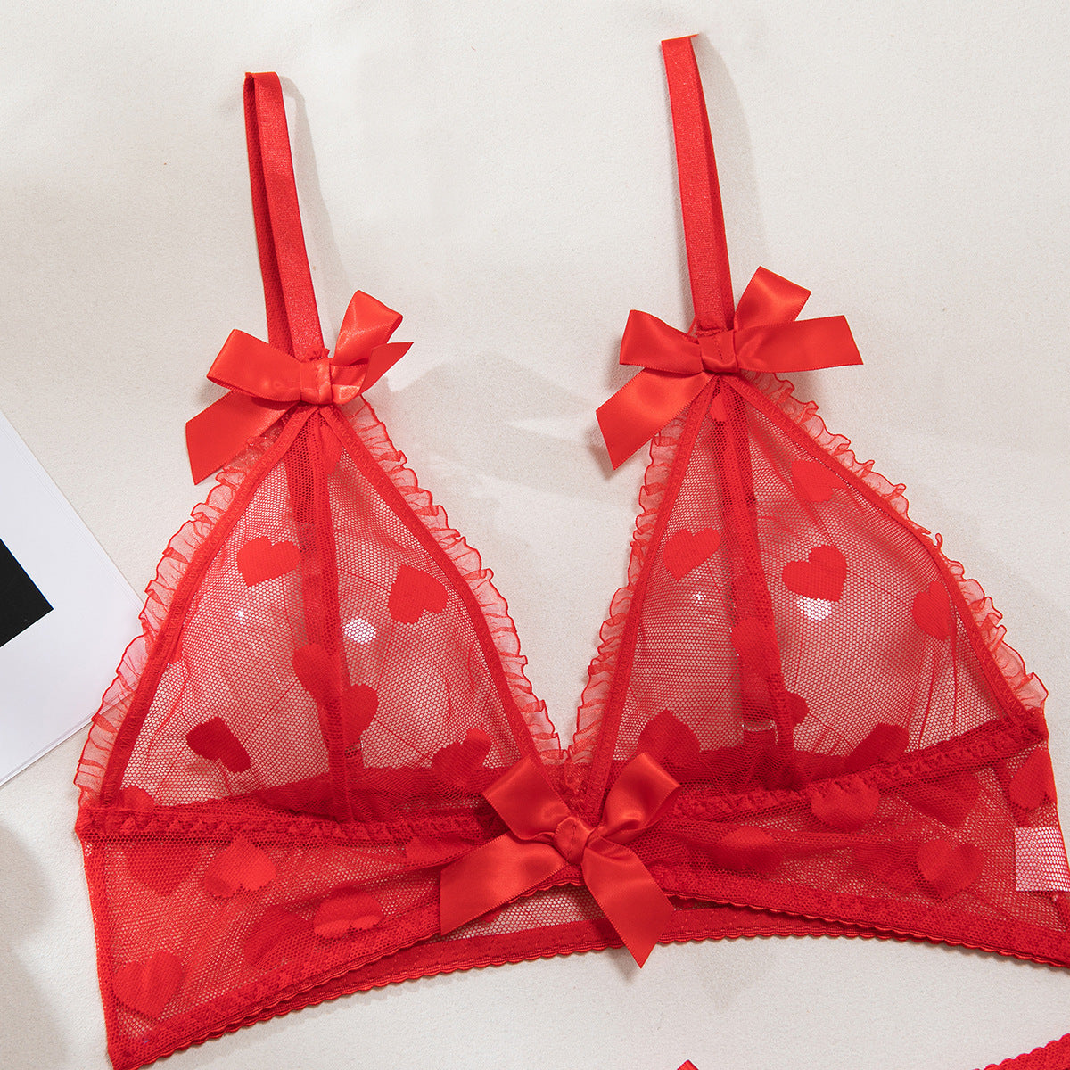 Lingerie set with bow details