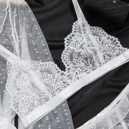 Bra and panty set with ruffle design