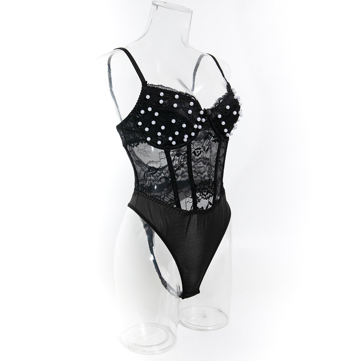 Audrey Pearl Lace Corset Bodysuit - alternate view 6