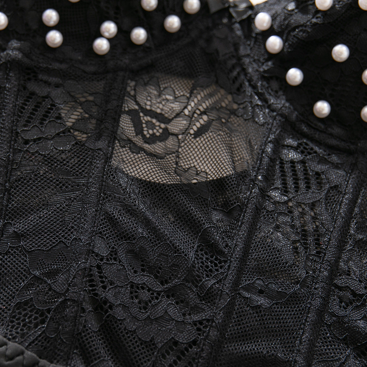 Audrey Pearl Lace Corset Bodysuit - alternate view 11